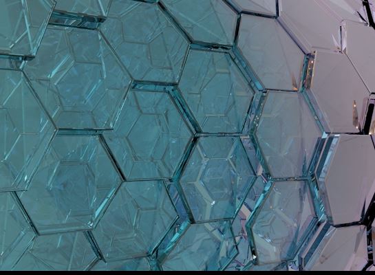glass hexagons