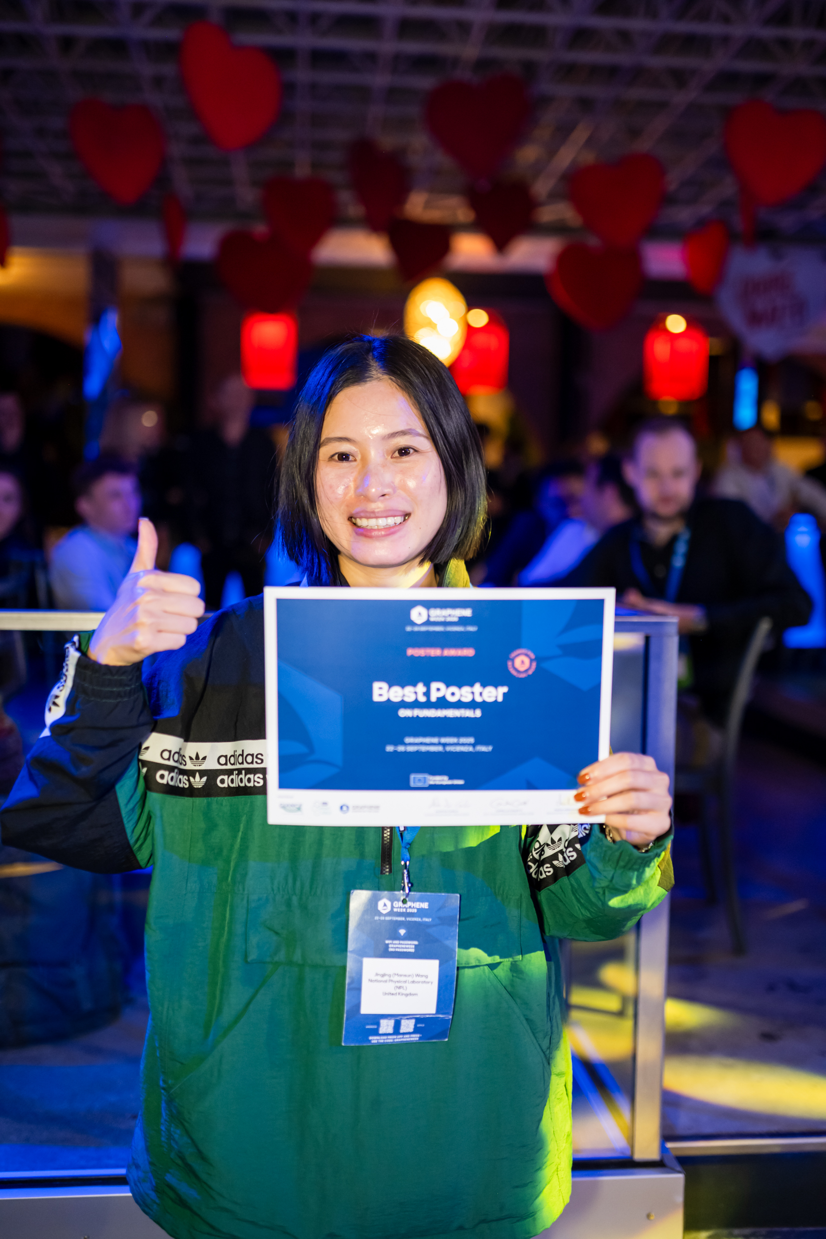 Mansun Wang, poster award winner for Fundamentals at Graphene Week 2025