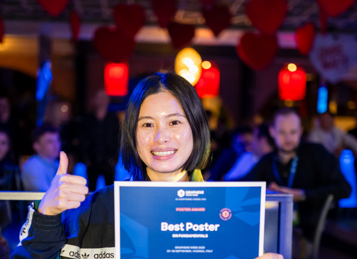 Mansun Wang, poster award winner for Fundamentals at Graphene Week 2025