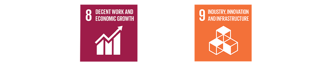 SDG #8 and #9 - Decent Work and Economic Growth - Industry, Innovation, and Infrastructure.