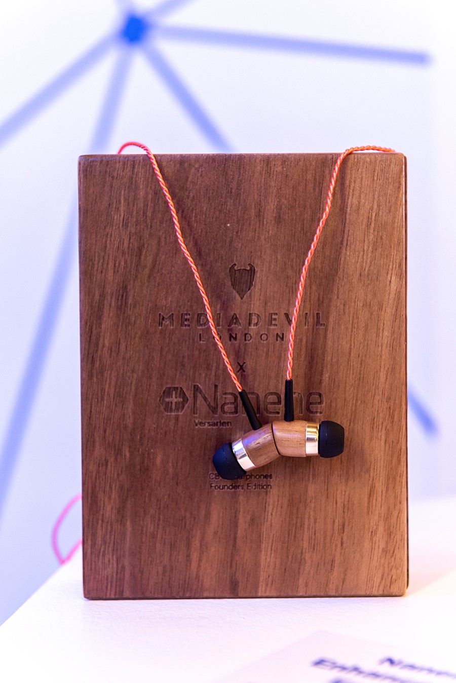 MediaDevil’s CB-01 earphones, produced by Versarien, compatible with any 3.5 mm connector jack port, are manufactured with a graphene coating called Nanene® Graphene-Enhanced Audio.