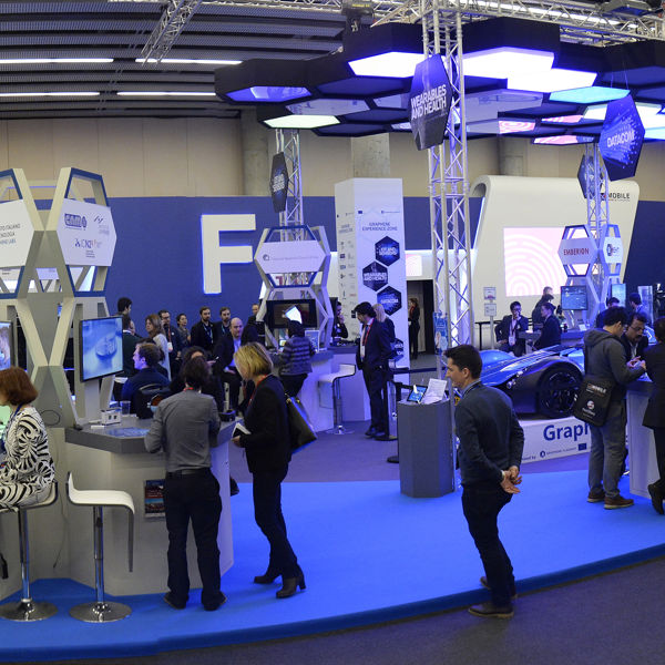 Graphene Flagship booth at Mobile World Congress