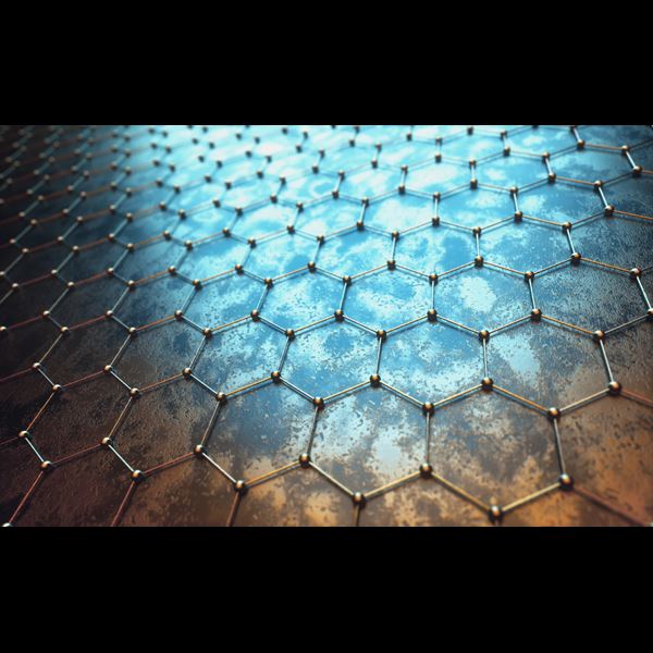 graphene structure on an industrial background