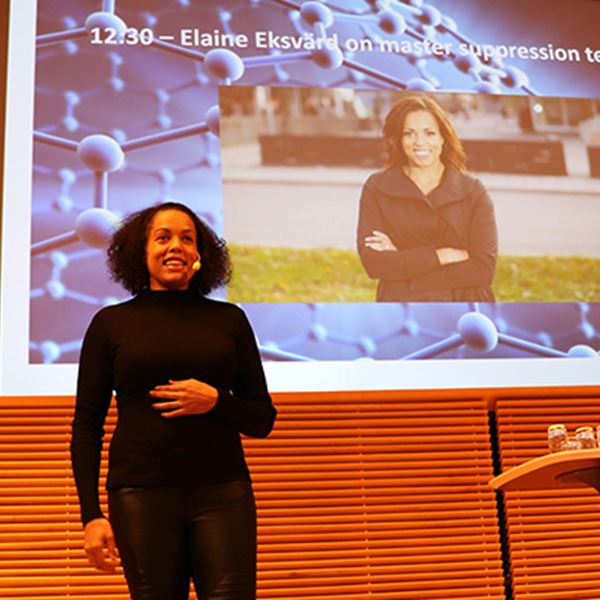 Elaine Eksvärd presented methods to master suppression techniques at the Graphene Flagship's Women in Graphene and Science workshop.