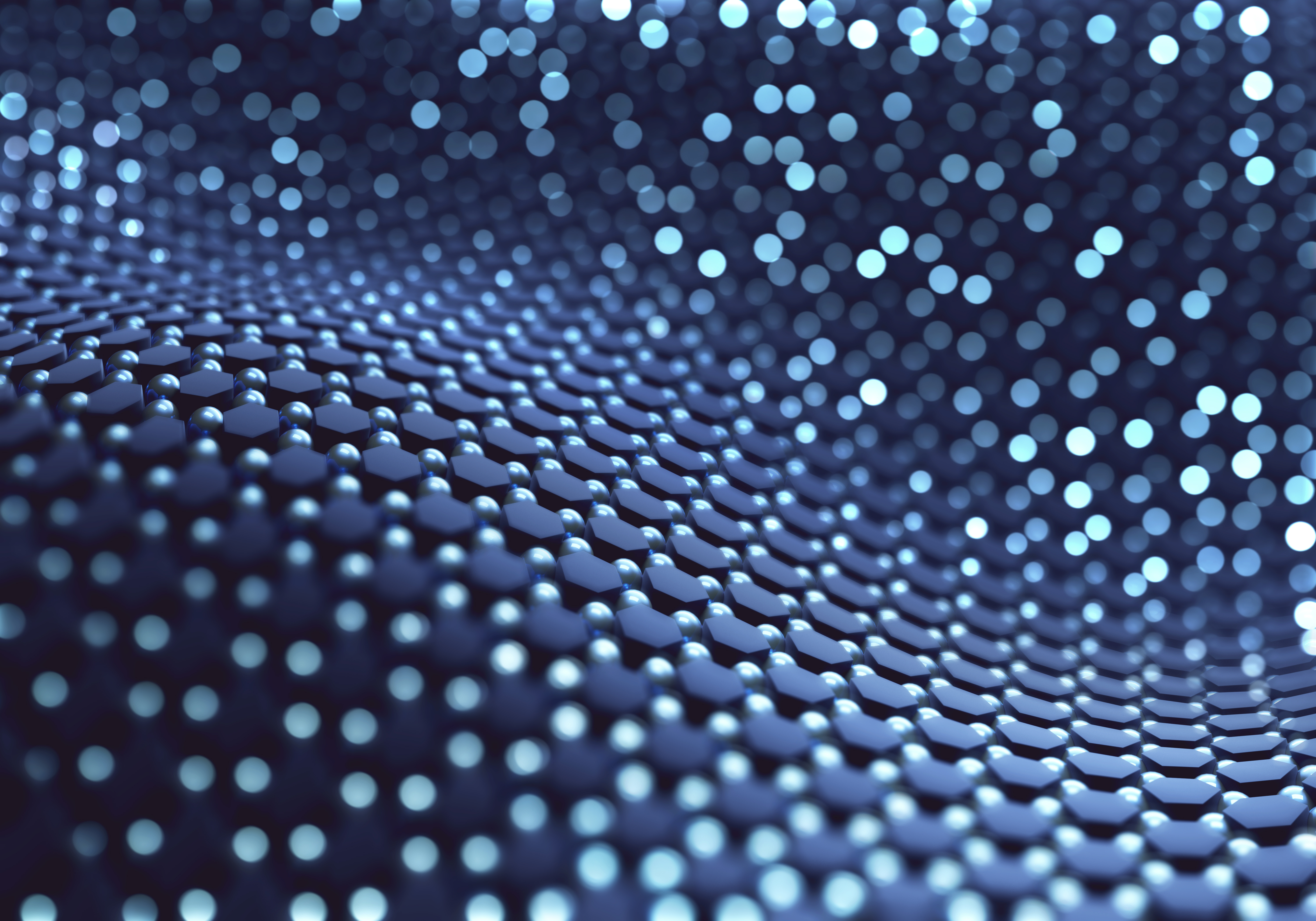 Graphene Wave Background Blue