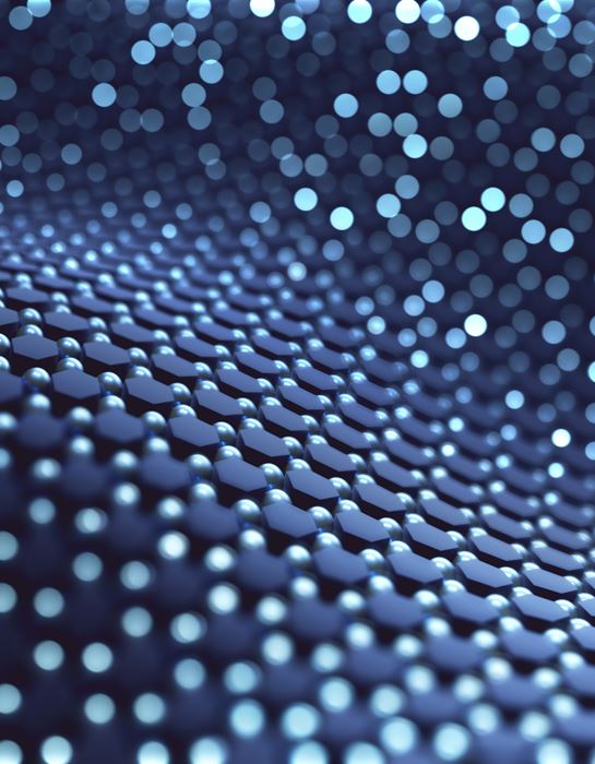 Graphene Wave Background Blue