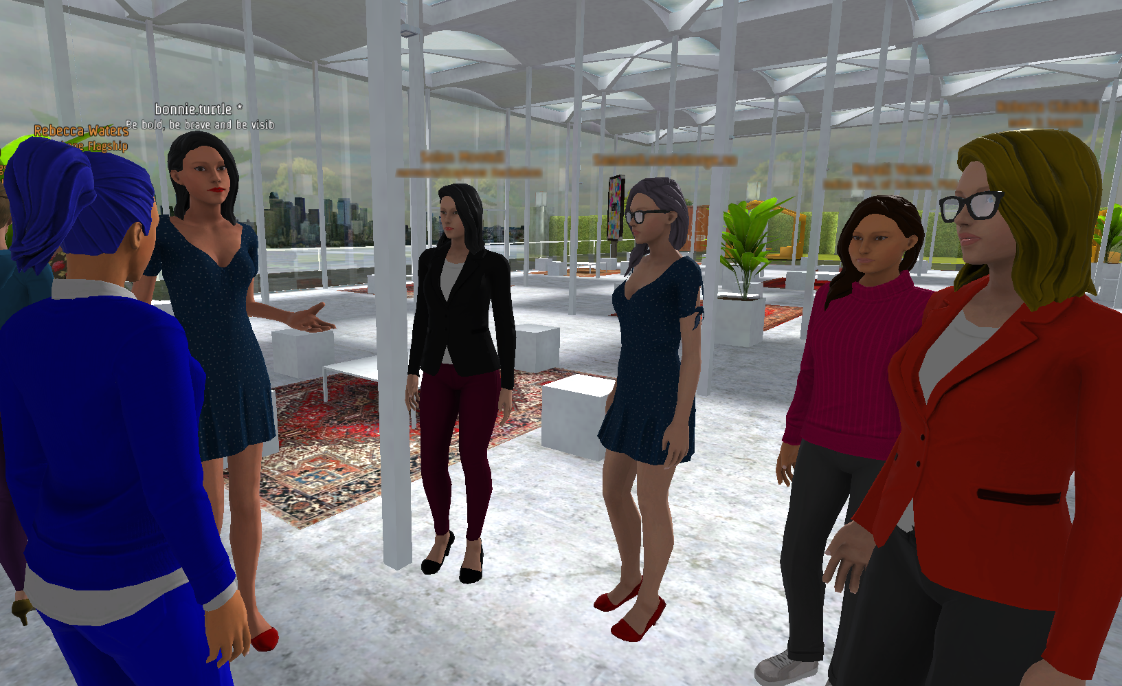 Women in Graphene 3D virtual world image.