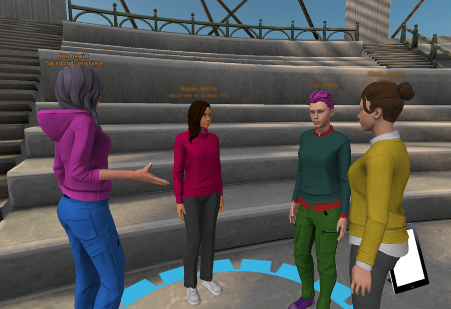Women in Graphene 3D virtual world image.