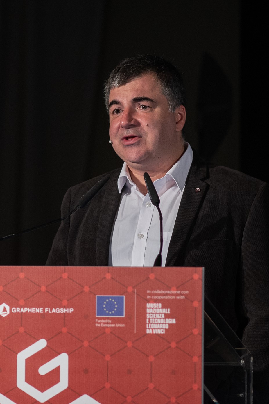 Konstantin Novoselov graphene discoverer and Nobel laureate speaks at the Graphene Flagship's 2018 Marketplace event