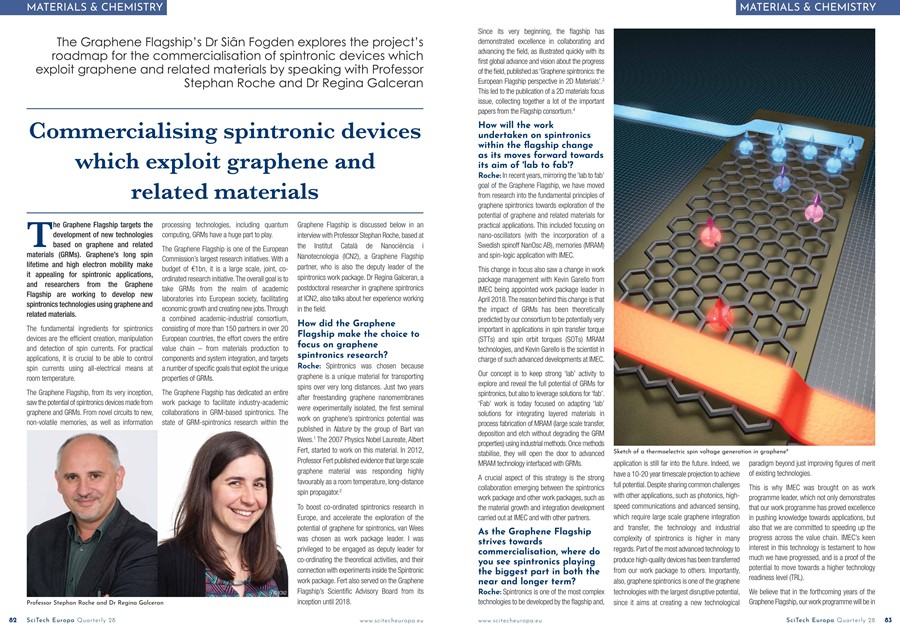 SciTechEuropa talks Spintronics and the Graphene Flagship