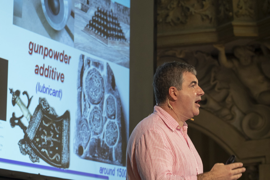 Konstantin Novoselov presents at the Graphene Flagship's Marketplace event
