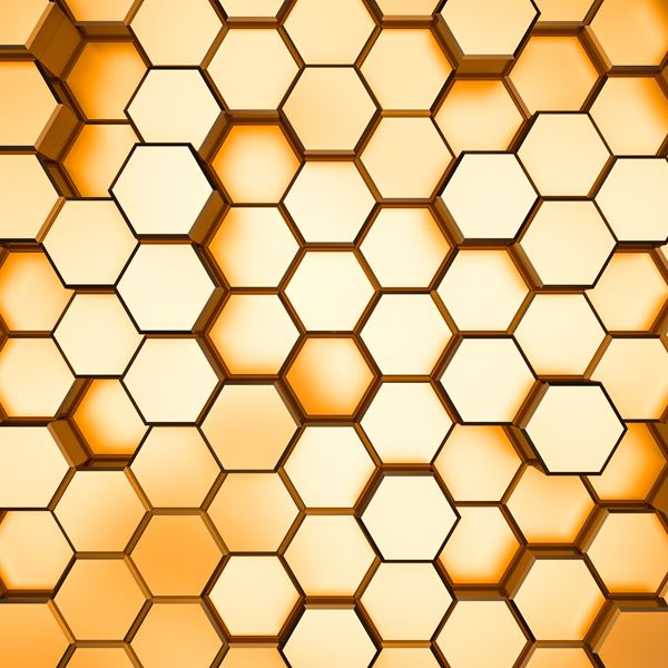 graphene hexagons illustration
