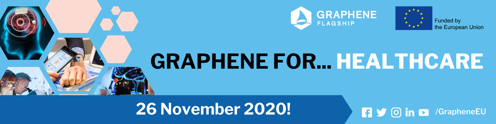 Graphene for healthcare banner.