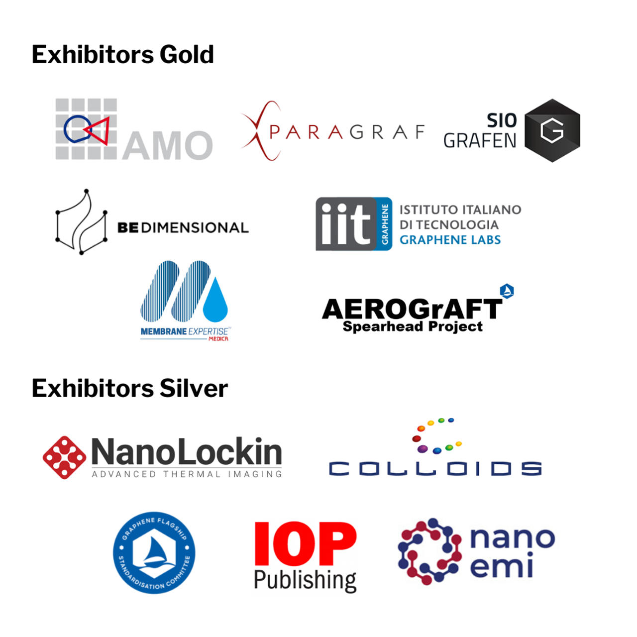 Graphene Week 2022 exhibitors