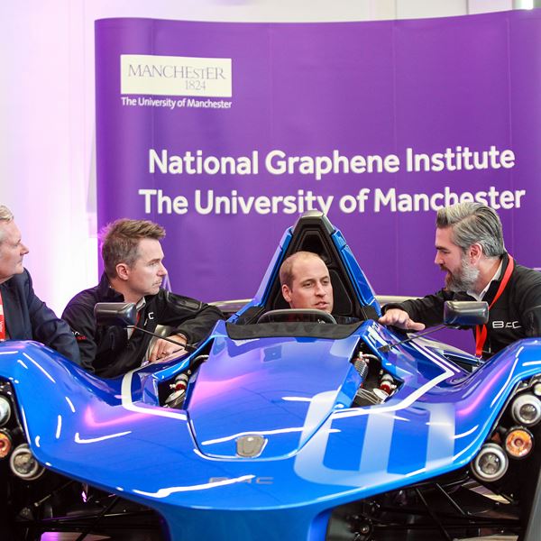 Prince William in BAC mono graphene car