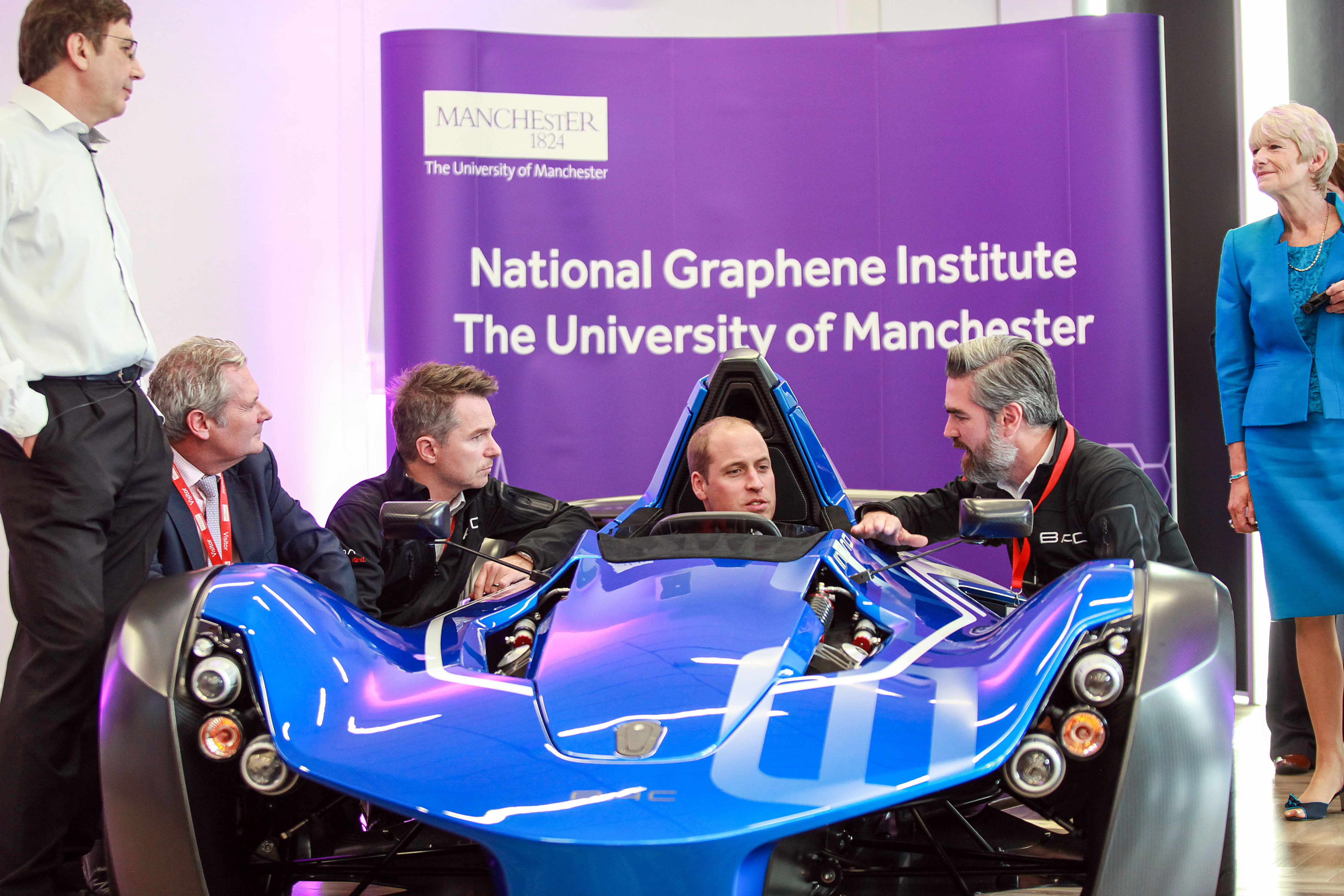 Prince William in BAC mono graphene car