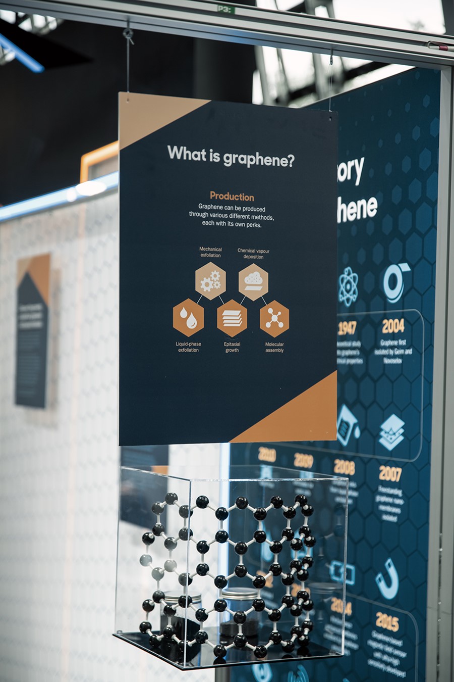 sign in Graphene pavilion at Graphene Week