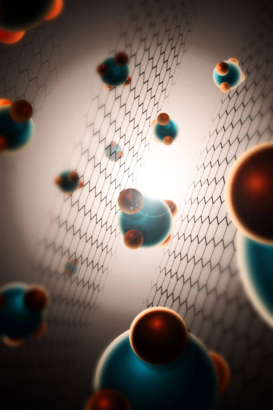 A 3D illustration of Aros Graphene.® Credit: Graphmatech