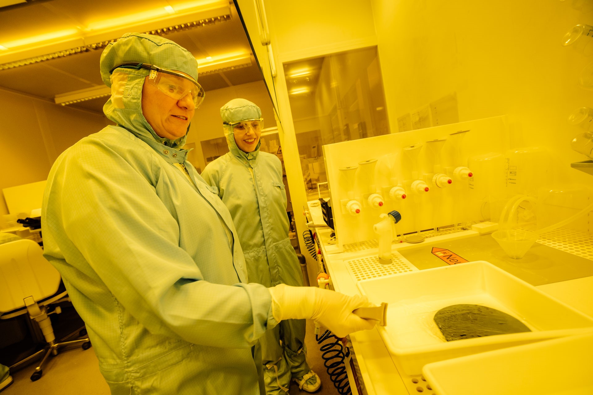 the wafer goes through another round of coating