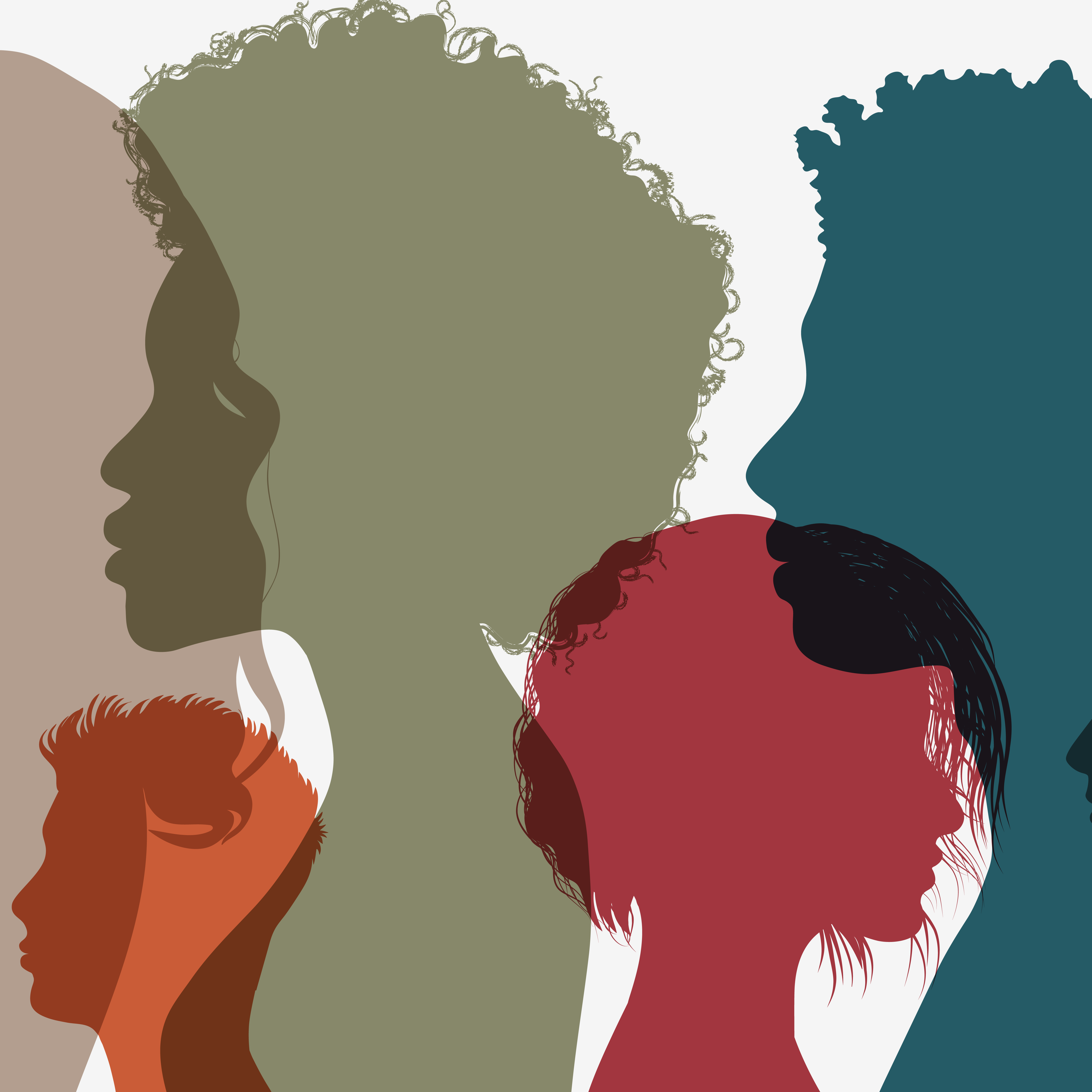 Diversity People heads networking talking