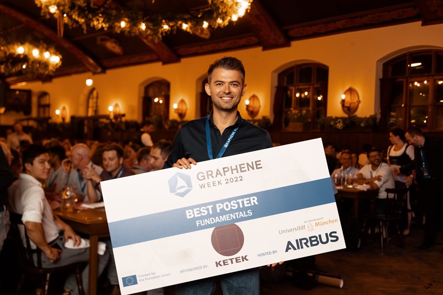 poster winner Pantelis Bampoulis with certificate