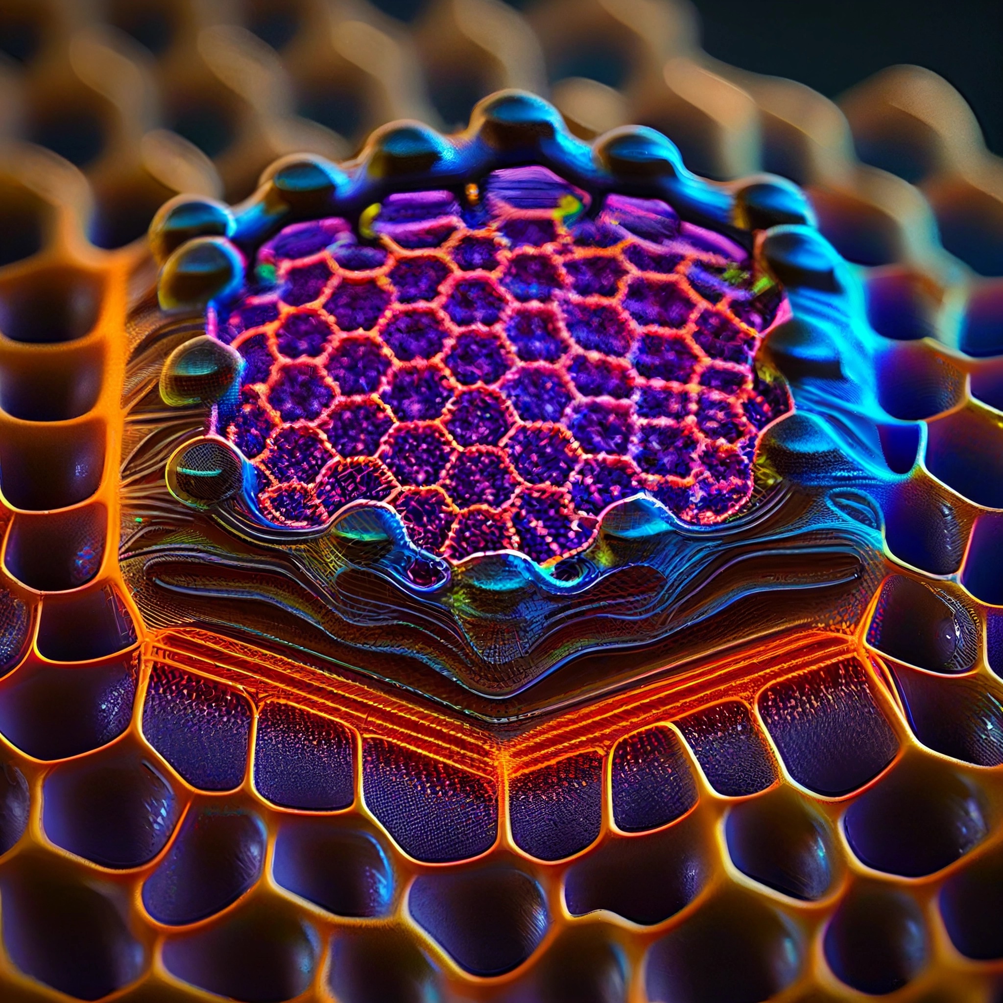 artist impression of graphene on a microphone, image used for the Graphene Flagship Annual Report 2022