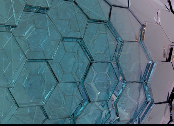 glass hexagons