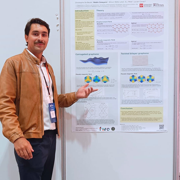 Robin Smeyers Poster Winner in Fundamentals Graphene Week 2024