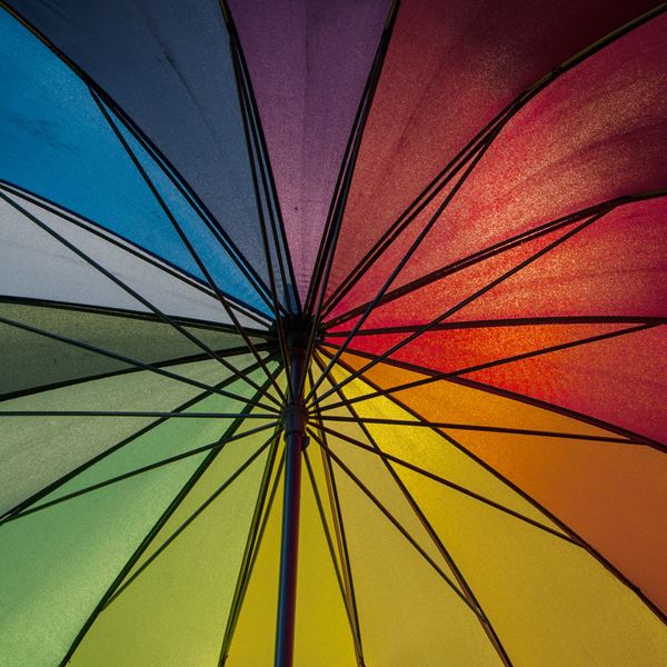 colorful umbrella representing diversity