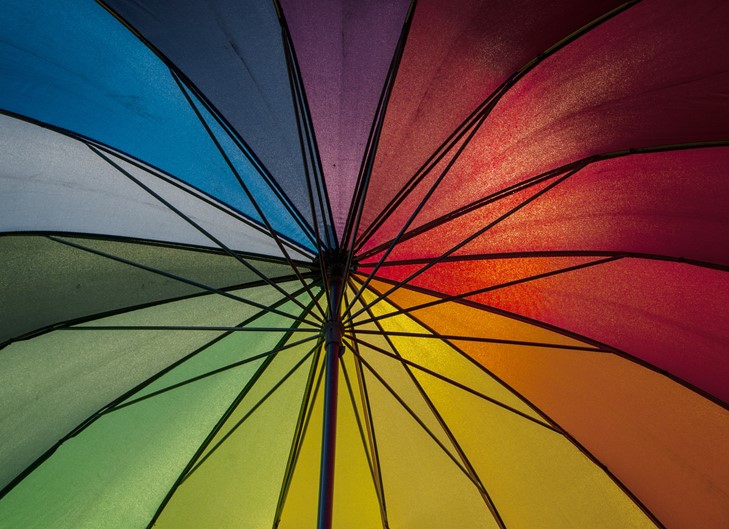 colorful umbrella representing diversity
