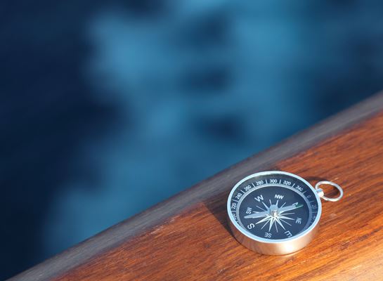 compass on a boat