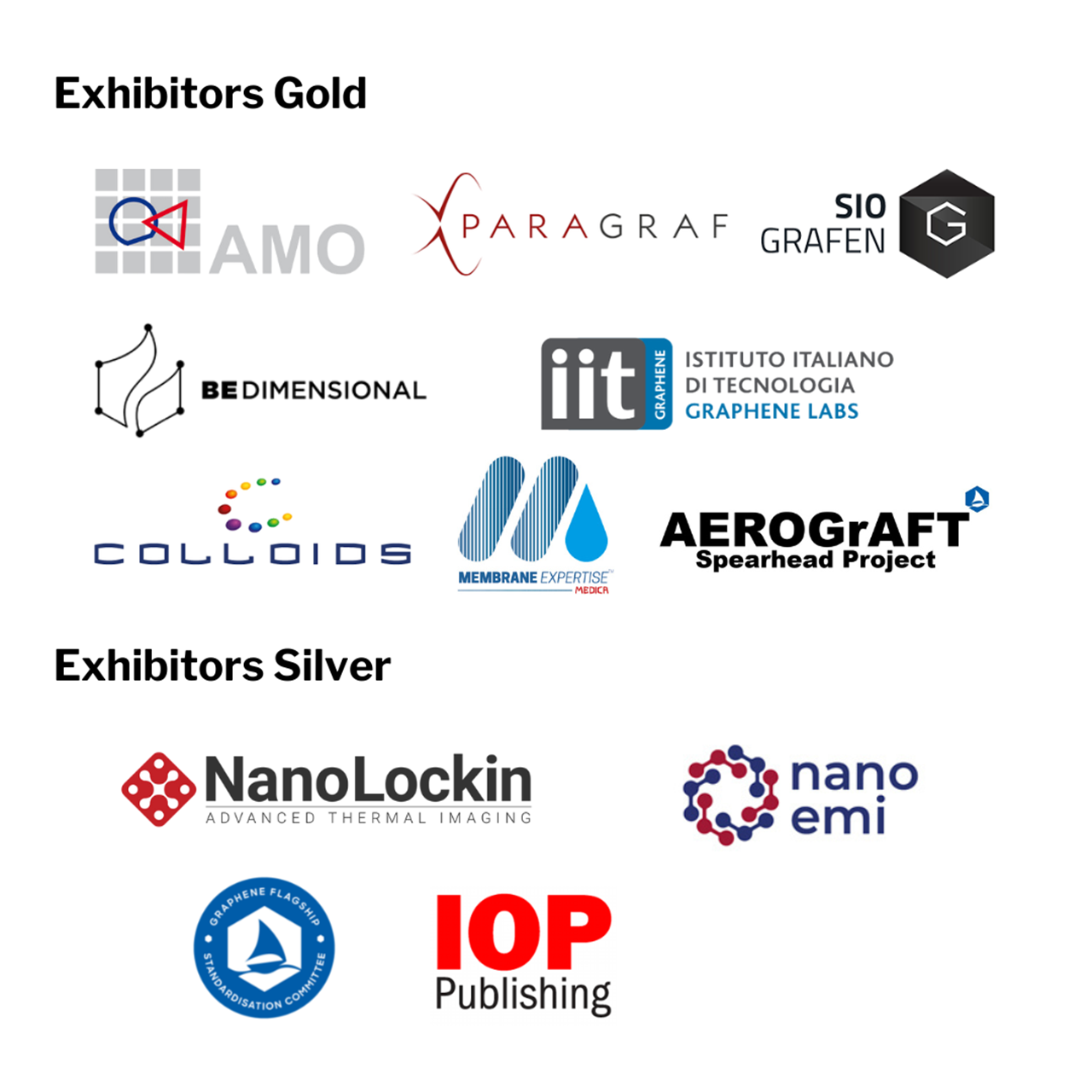 Graphene Week 2022 exhibitors