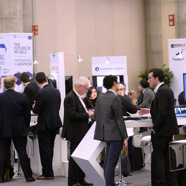 A panoramic view of the Graphene Pavilion Mobile World Congress 2016